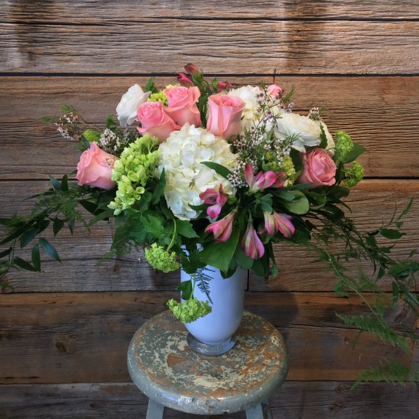 Antique Vase Pink Flowers