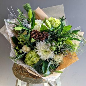 White & Green Holiday Bouquet