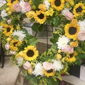Bright Beauty Funeral Wreath